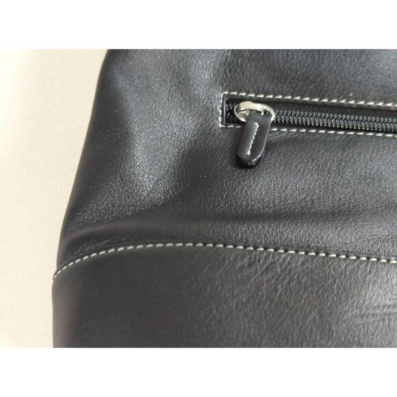 Overland Leather & Cowhide Crossbody Saddle Bag Black/White Boho Western - Picture 12 of 14